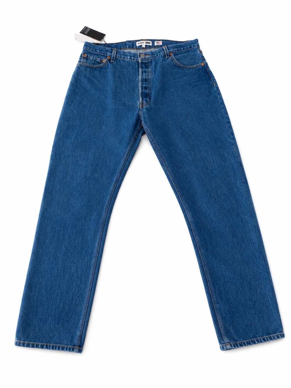 Re/Done Levi’s High Rise Ankle Crop Jeans in Indigo